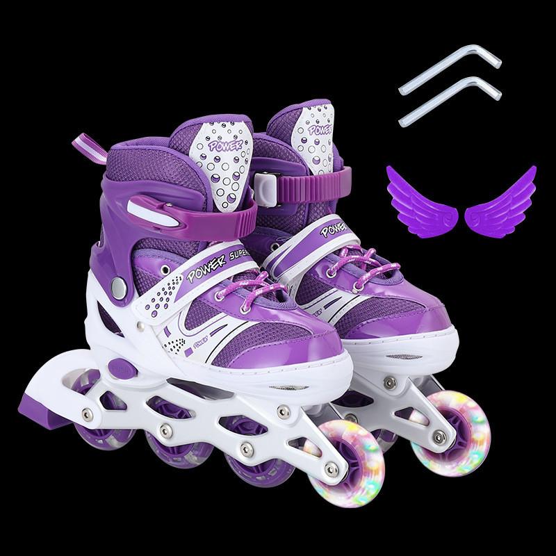 Adjustable Childrens Roller Shoes With Mesh Fabric Pvc Wheels For Play Outdoor