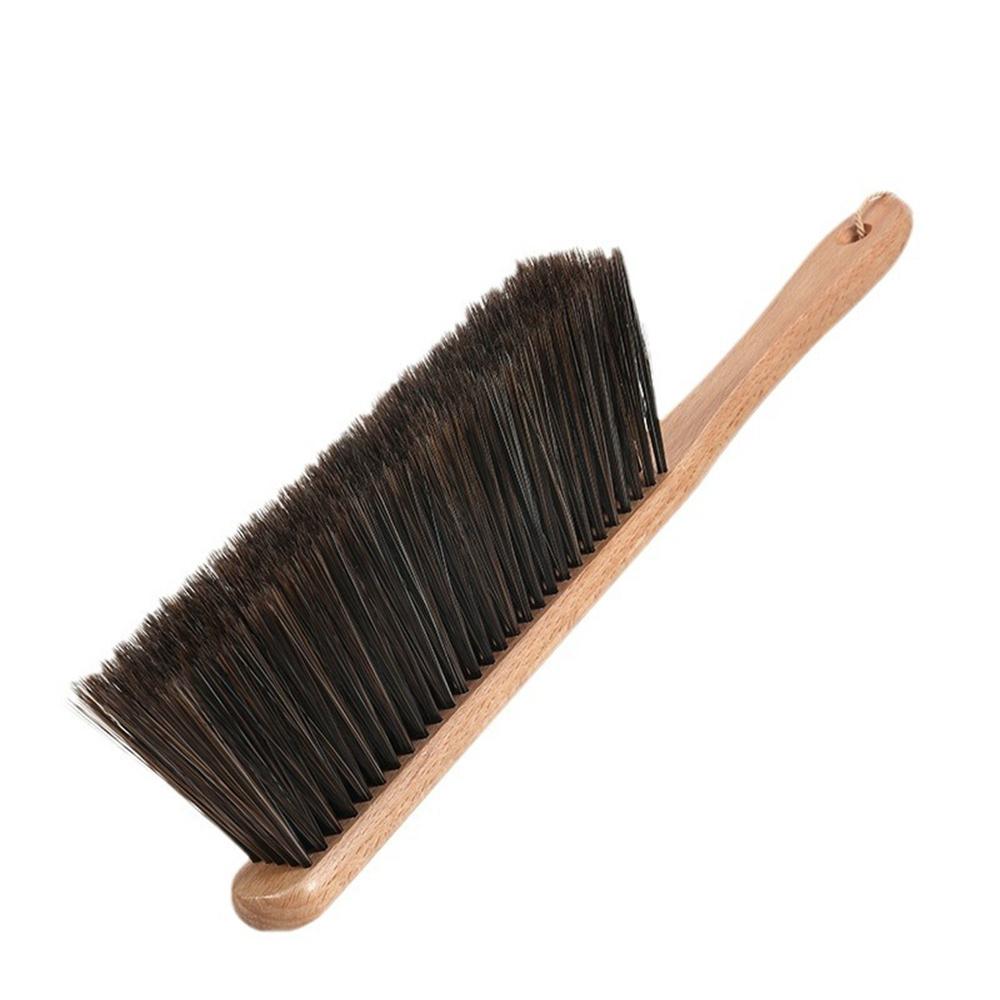 Natural Wood Bristles Brush Anti-static Desktop Bar Grinder Coffee Powder Cleaning Brushes Domestic Bed Sweeping Broom