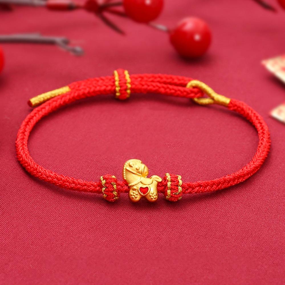 Wristband Horse Bead Bracelet Blessing Lucky Pony Fortune Bracelet Spring Festival