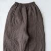 Johnature Women Vintage Winter Thick Pants Solid Color Patchwork Pockets Loose Trousers Warm Female Pants