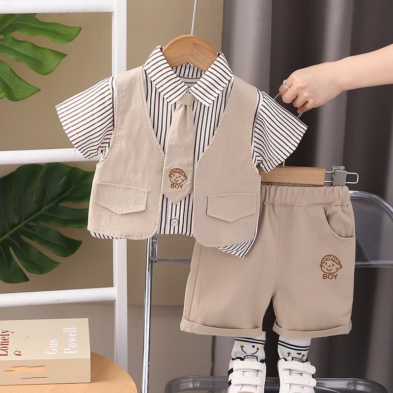 Boys Summer Clothes Suit Baby Cotton Casual T-Shirt + Shorts Sets Toddler Costume Infant Outfits Kids Tracksuits