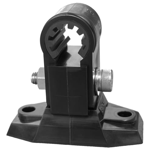 Koei Kasei Anti-Vibration Resin Pipe Clamp with T-Bracket, 13mm Pipe Fixing Bracket, Pole Vibration Suppressant, Black, KFBS24B-5705