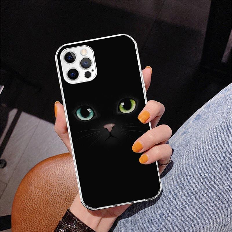 Cat Cute Kitten Cartoon Phone Case For iPhone 17 Air 16 Pro Max 16E 15 + 14 Plus 11 12 13 Mini 7 8 SE Gift Print Cover Fundas 17