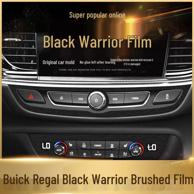 Black Warrior Gebürsteter Autoaufkleber für Buick Regal 17-21: Innenraummodifikation Mittelkonsolen Dekoration