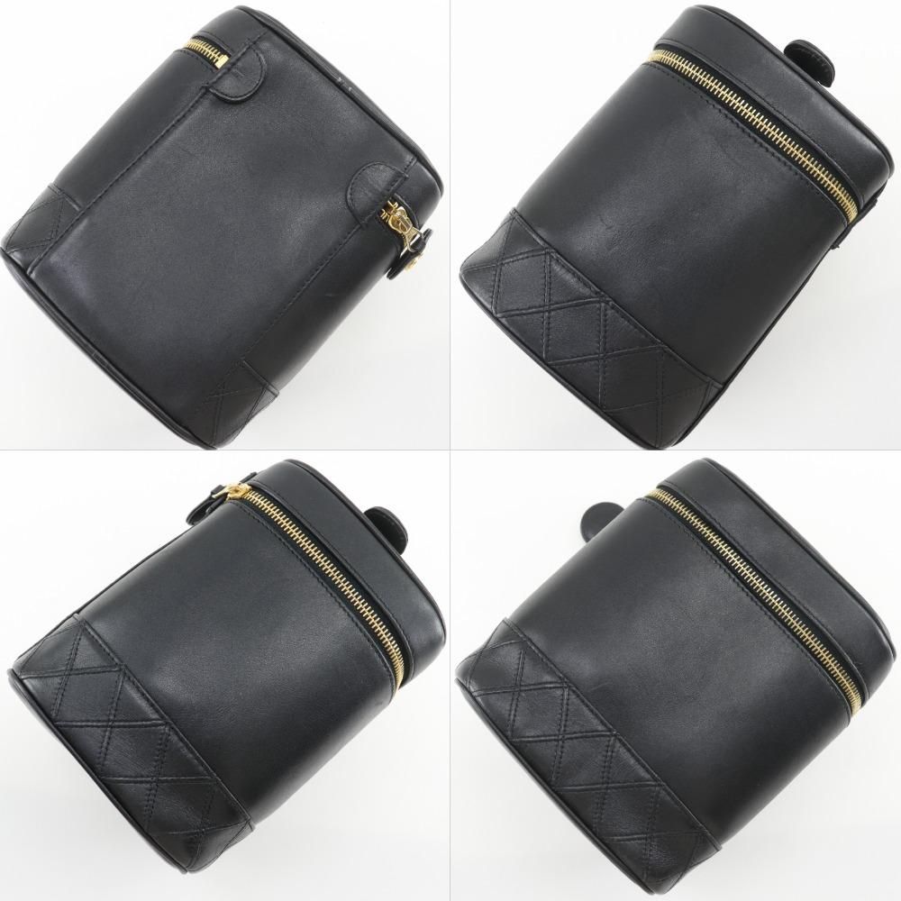 CHANEL Vanity Vanity A01619 Bicolole vintage black Calfskin Women Used
