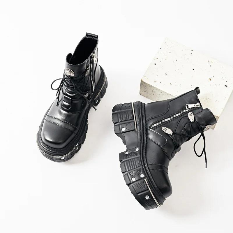 Platform New European And American Style Goth Style Locomotive Platform Sneakers Punk Boots Women