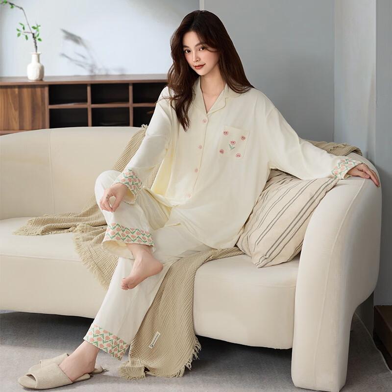 Женский термопижамный комплект из велюра с длинным рукавом M-2XL