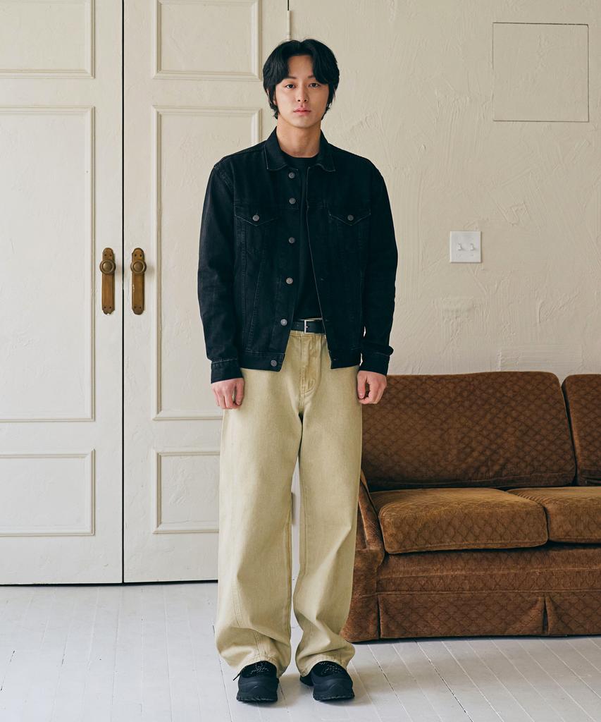 DENMADE Den06391 Beige Fade Out Pants [Curved Extra Wide Fit]