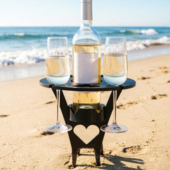 Outdoor Wine Glass Rack Portable Compact with Ground Stake Easy To Assemble Rack for Outdoor Activities