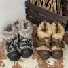 Plush Round Toe Women's Snow Boot Lace-Up Thick Bottom Keep Warm In Winter Women Boots Fashion Outdoors Young