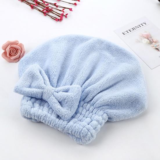 Coral Velvet Quick Dry Hair Hat Bath Cap Shower Head Super Absorbent Wrap Towel