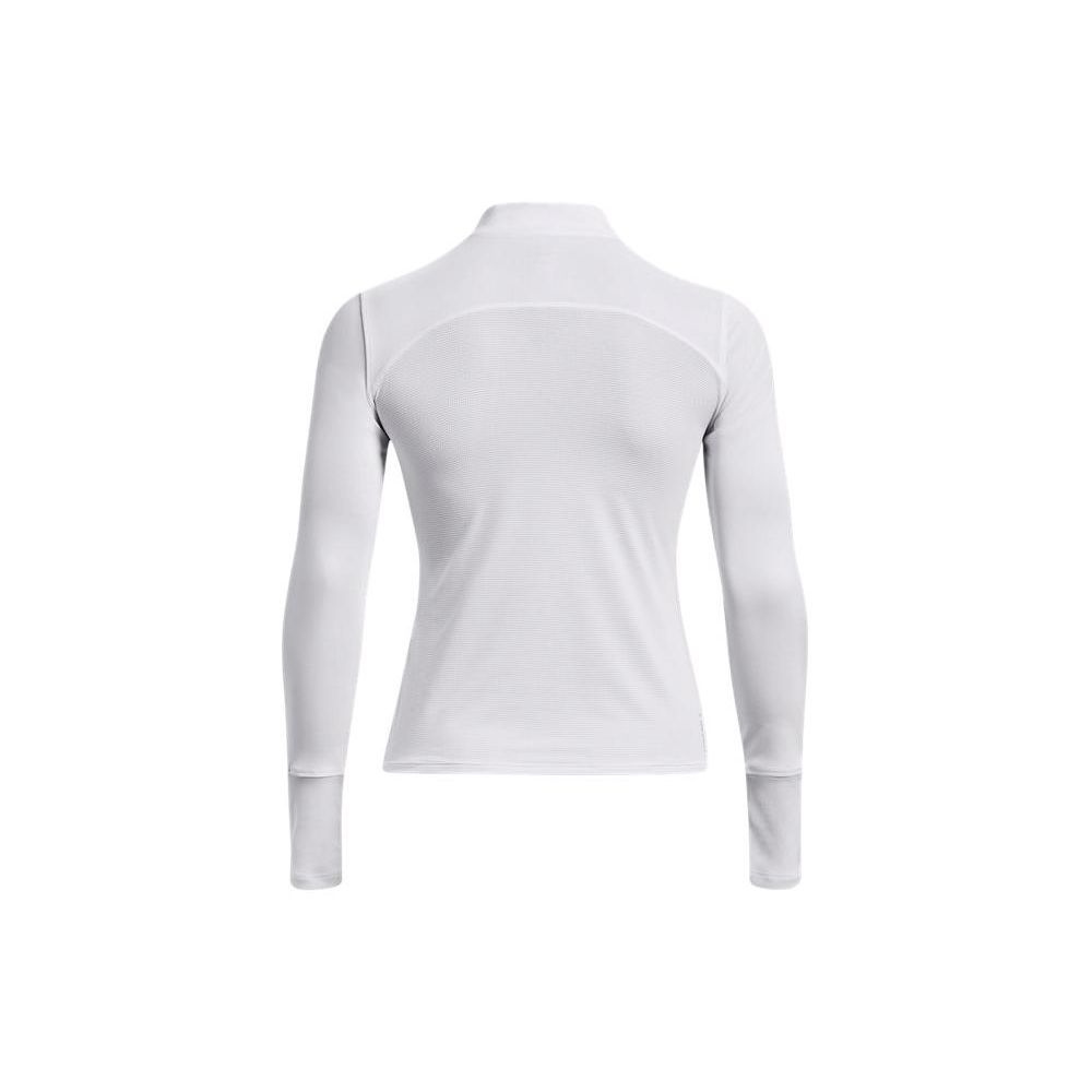 Under Armour Ss23 Iso-Chill Series Solid 1/4 Zip Running Long Sleeve T-Shirt Women Tops White 1378707-100
