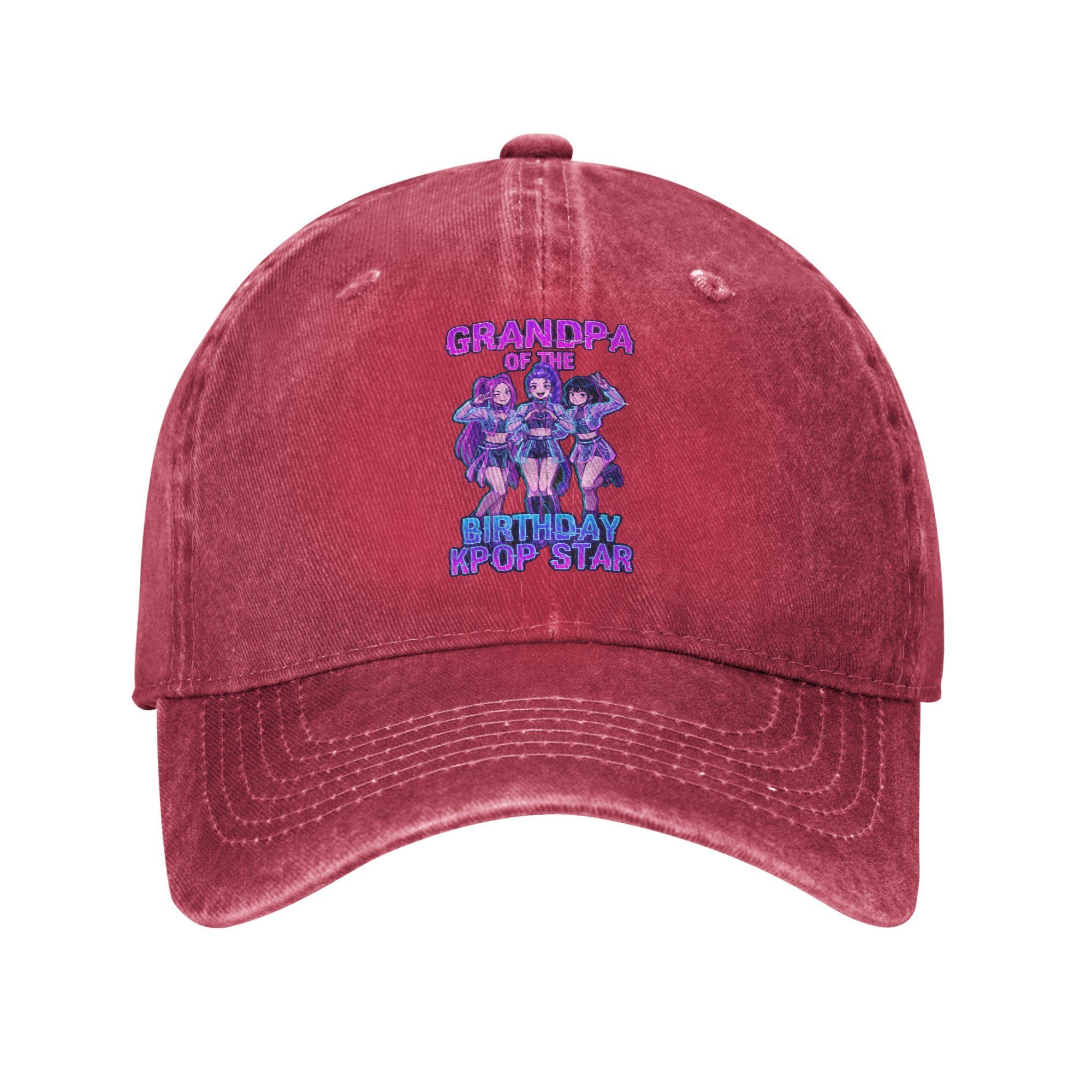 Grandpa of the Birthday K pop Star Korean Pop Music Cool Baseball Cap Hats Visor Protection Snapback Cotton tops gorras Adjustable