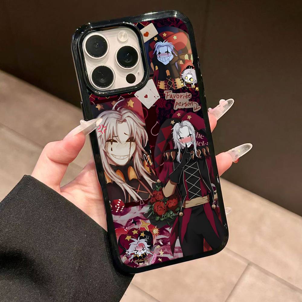 

Чехол для телефона The Freak Circus Pierrot для IPhone 17 16 15 14 13 Pro 12 11 Pro Max, Жесткий PC+TPU, Задняя крышка iPhone 13