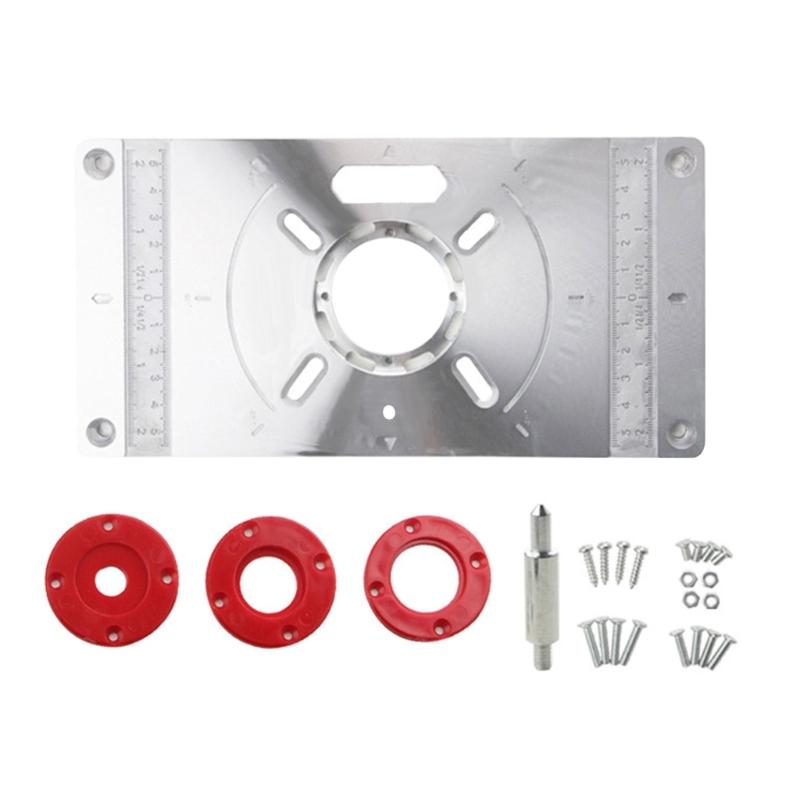

Professional Aluminium Router Table Insert Plate For Trimming & Sawing On Woodworking Benches Home Workshops Studios Use червоний