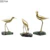 Golden Brass Bird Crafts Marble Base Creative Ornaments Desk Decoration Gold-plated Bird Artwork Statue Room Aesthetic Decor