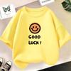 Happy Smile Design Girls Tshirt Kids Street Breathable Tops Personality  Clothing Summer Cool Sports T-Shirts