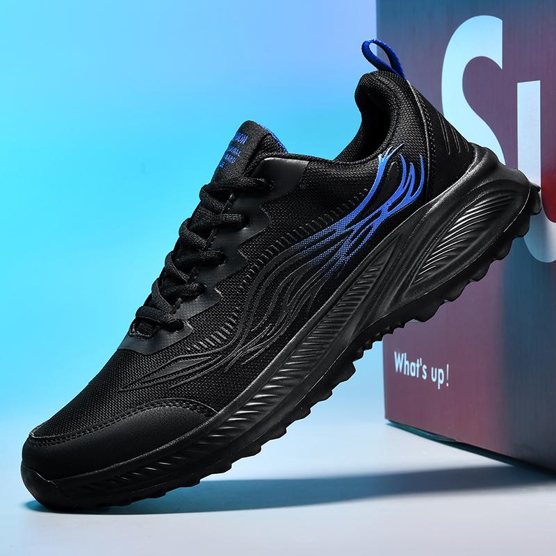 Lässige Sportschuhe, Herren Frühling und Sommer Atmungsaktive flache Schuhe, Lauf- und Tennisherrenschuhe, Slipper