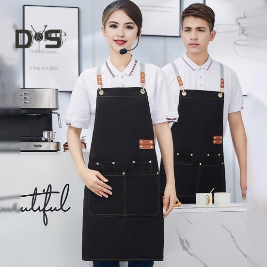 Waterproof Kitchen Apron with Pockets for Men Women Cleaning Pinafore Waist Tie Shop Work Uniform BBQ Gift
