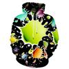 Rainbow Drip Art Fleece Hoodie, Men's Thick Warm Autumn Winter Sweatshirt, Bright Rainbow Paint Splash Pattern Pullover for Daily Street Wear
