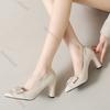 Elegant Heel Women's Shoes Spring Auutmn New Bow Ladies Temperament Thick High Heels Pointed Toe Woman Shoes Solid Women's Heels