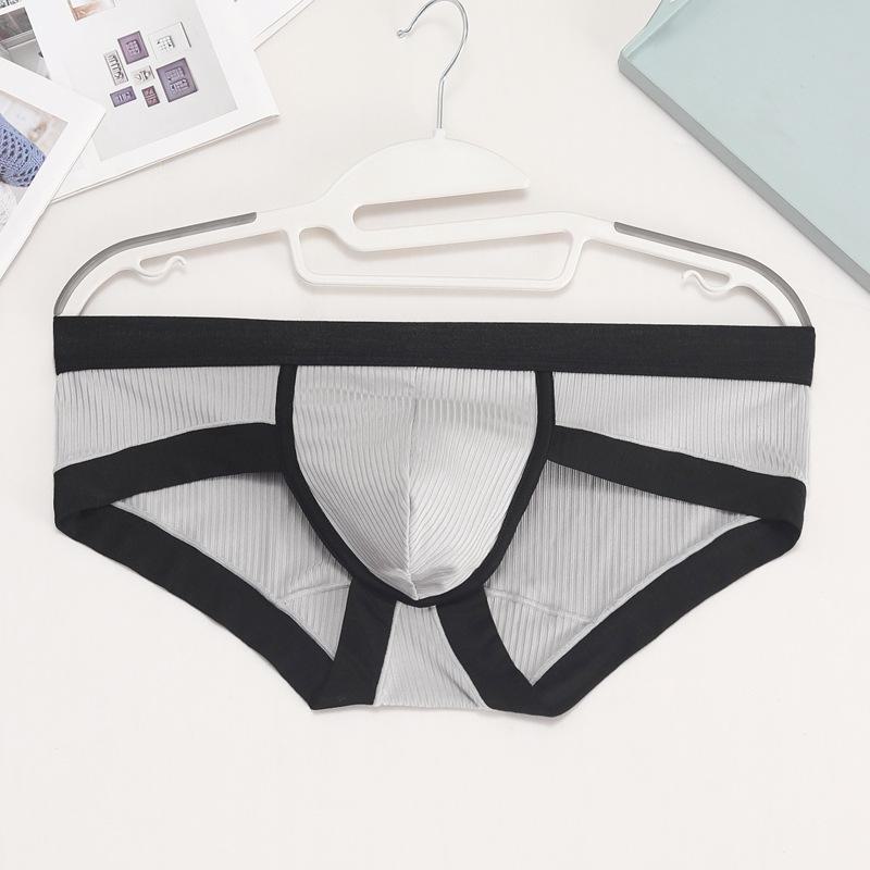 Men's Sexy Triangle Briefs: Double-Layer Pouch, Low Waist, Breathable European-American Design