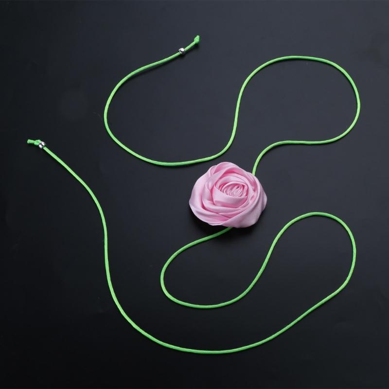 Elegant Rose Flower Clavicle Chain All-matched Necklace Women Bridal Adjustable Choker Mariage Jewelry Y2K Accessories