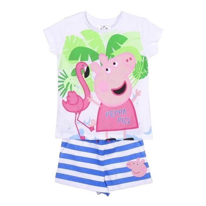 Ensemble t-shirt et short bébé fille Cerda Peppa Pig - white - 2 ans