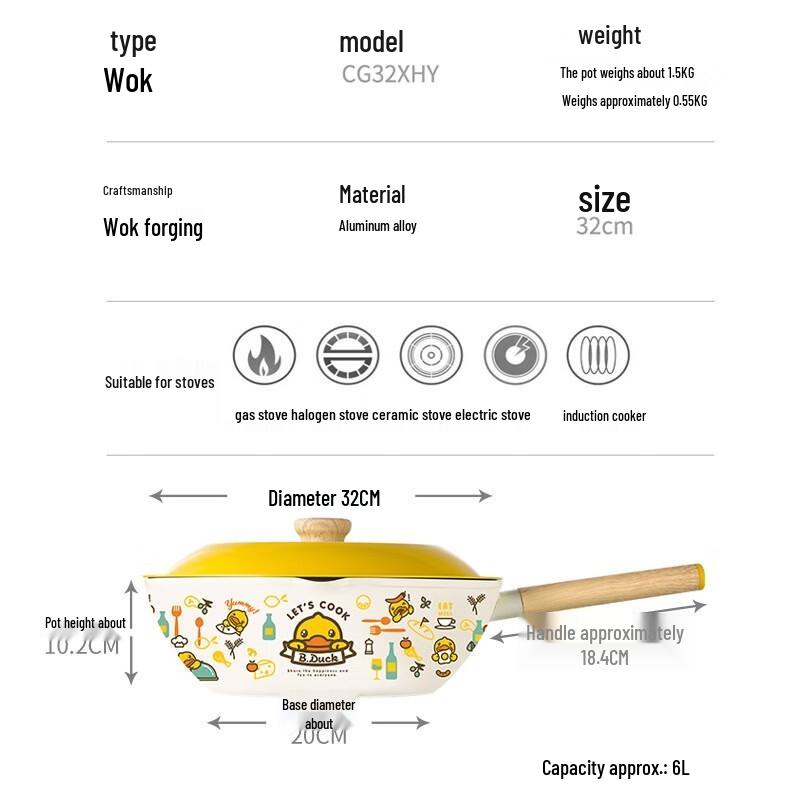 Chui Da Huang Little Yellow Duck Non-stick Wok