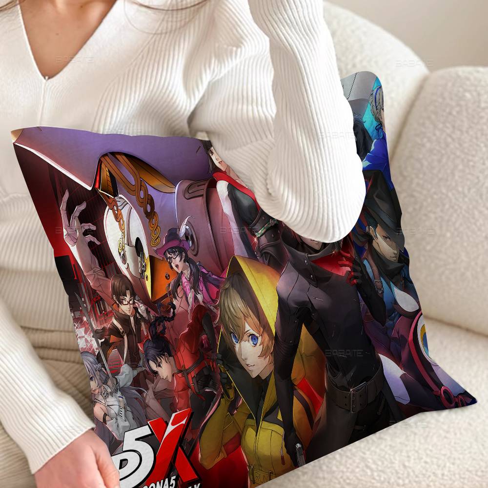 Game P-persona 5 Personalized picture text home decorative pillows Household Gifts 45x45cm
