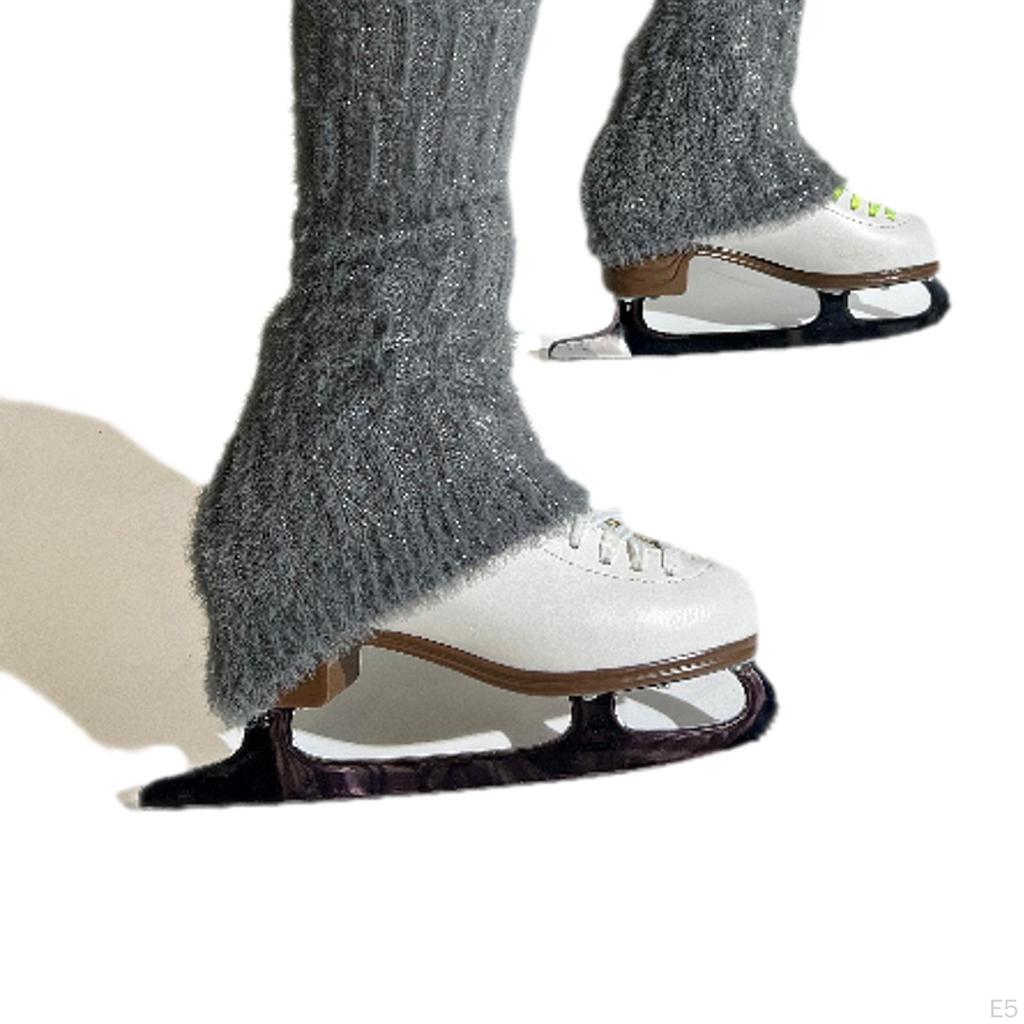 Figure Skating Leg Warmers Cable Knit Long Socks Lightweight Sleeve Over Knee High Footless