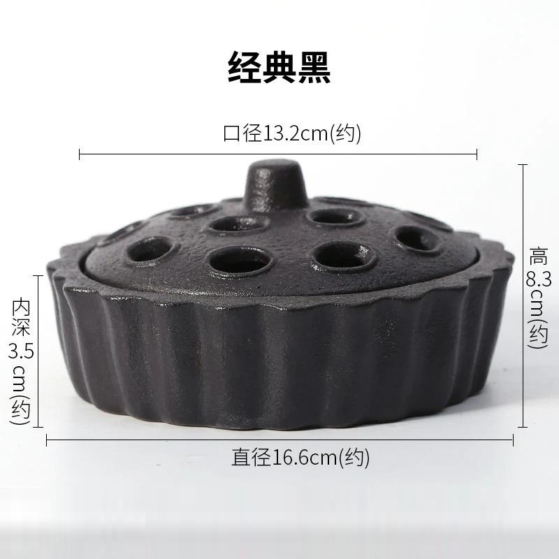 Creative Chinese Lotus Pod Shaped Ceramic Incense Burner, Household Indoor Large Mosquito Repellent, Aromatherapy Burner, 1Pc