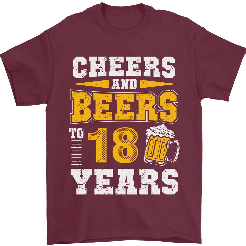 18th Birthday 18 Year Old Funny Alcohol Unisexs TShirt 100 Cotton S