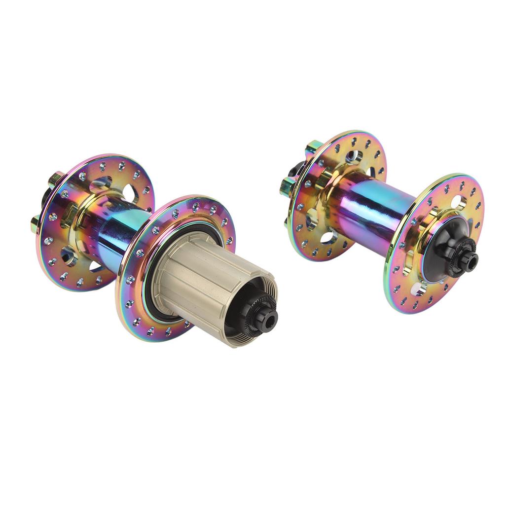 2PCS Bike Hub Aluminum Alloy 32 Holes 120 Click 6 Claw Disc Brake Hub Set with Quick Release Lever for Mountain Bike