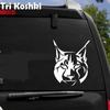 Αυτοκόλλητο Tri Koshki KT046 Animal Lynx Car Αυτοκόλλητο βινυλίου Ανακλαστικό αυτοκόλλητο στον τοίχο του αμαξώματος αυτοκινήτου Τοίχος φορητού υπολογιστή μοτοσυκλέτας