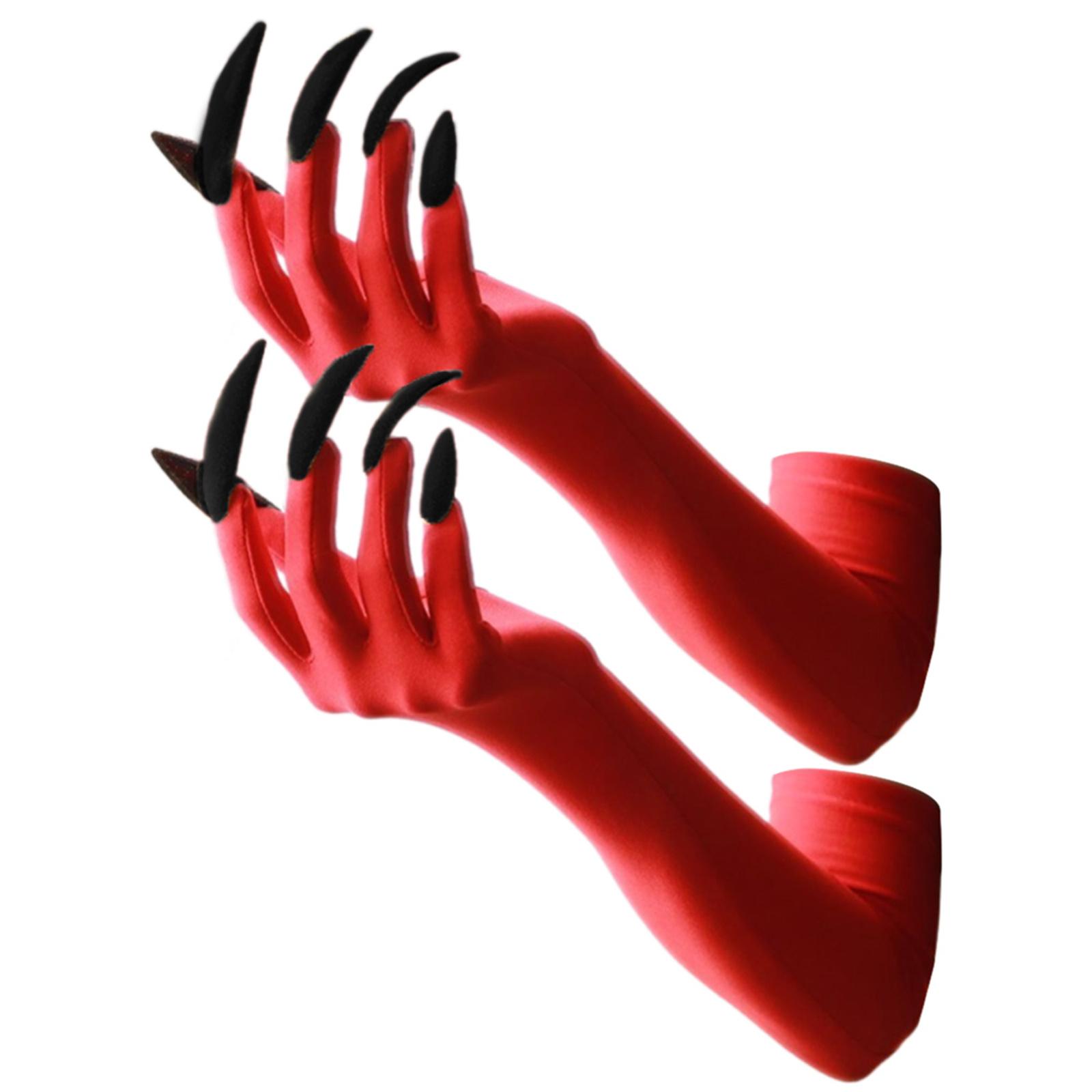 

Панк Рукавички з Довгими Нігтями Темна Серія Косплей Рукавички Еластичні та Дихаючі Для Хелловін Вечірок Костюмні Аксесуари 29