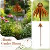 Rustik Solhat Havepæl Metal Gårddekoration Udendørs Plænekunst Skulptur til Havegang eller Blomsterbed Accent