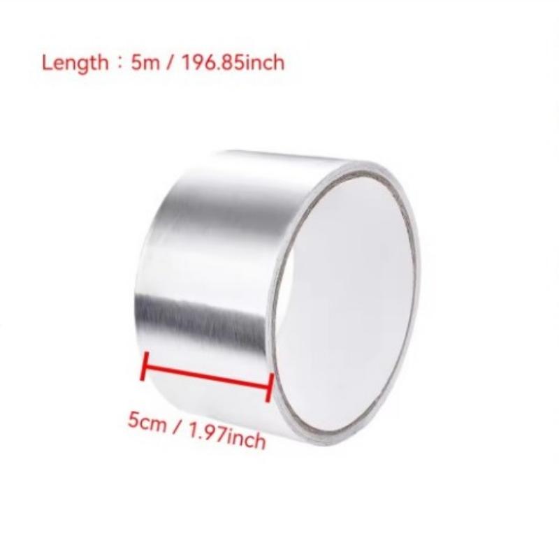 1Roll Super Sticky Aluminum Foil Rubber Tape High Temperature Resistance Waterproof Roof Pipe Crack Duct Repair Tape Stop Leak