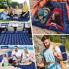 Double Sleeping Pad for 2 Person, Thick Inflatable Camping Mat with Built-in Foot Pump & Pillow, Compact Air Mattress for Hiking, Backpacking, Tent