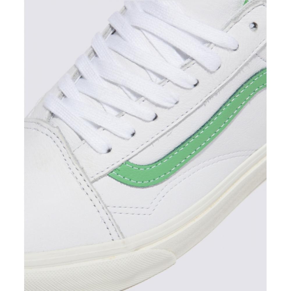 Vans Old School Leather White Green Vn000cr5wgr1