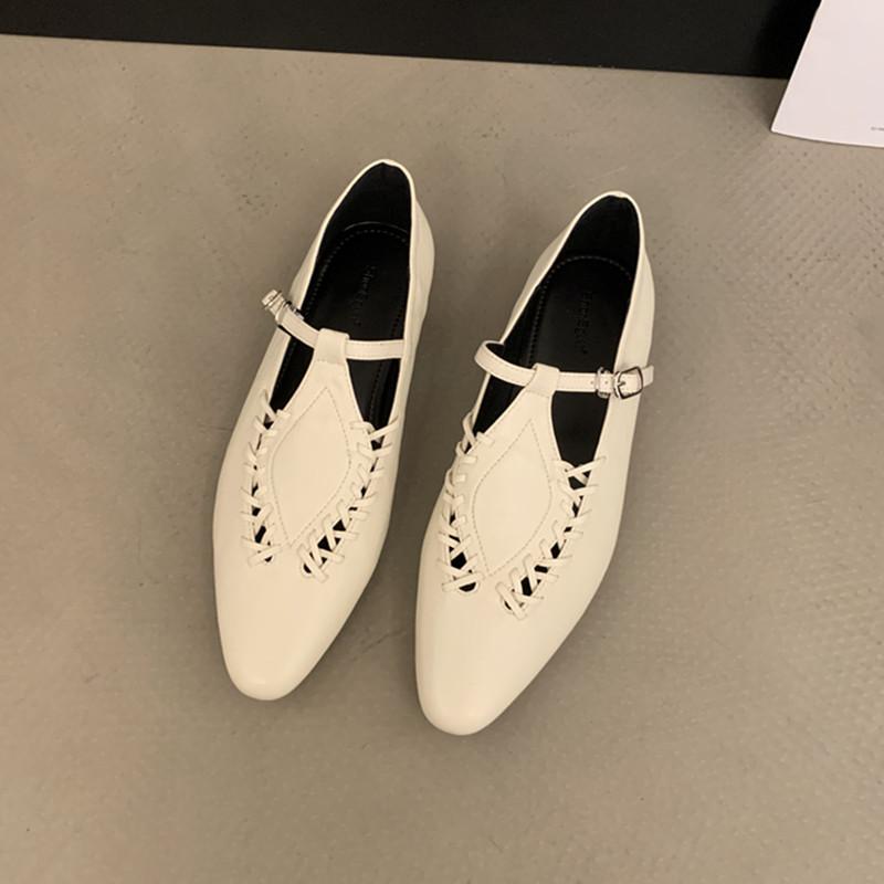 Bailmos Women Pointed Toe Flats Shoes Women Casual Dress Loafers Shoes 2025 Fashion Autumn New Walking Shoes Designer Female