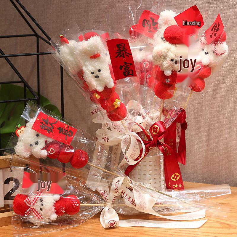 

Year of the Snake Plush Tanghulu Bouquet New Year Decoration Gift 36 cm