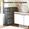 12-Panel Solid Dog Playpen with Doors, for Large Dogs, 100cm Tall, Black