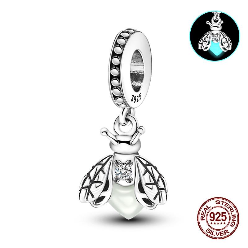 Classic Copper Beads Luminous Firefly Star Chameleon Charms Pendants Fit Original Bracelet Diy Jewelry For Woman