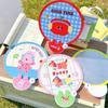 4Pcs Mini Cute Folding Fan Cute Cool Fan Portable Foldable Round Fans  Kids Gift