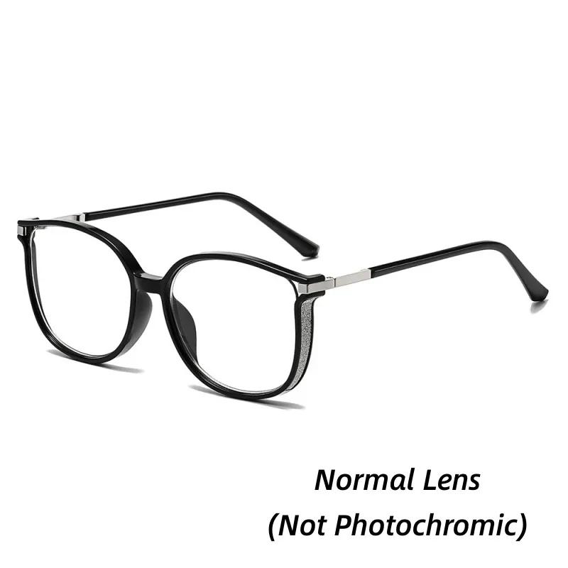 Luxury Large Frame Photochromic Presbyopia Eyeglasses Color Changing Anti Blue Light Reading Glasses Fashion Far Sight Glasses