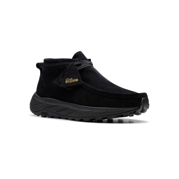 Clarks Suede Lace-Up Lightweight Ankle Boots Men Boots Black 26179150
