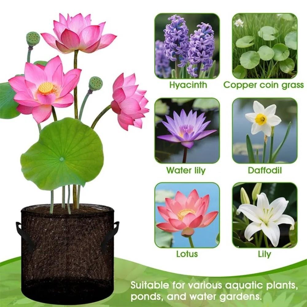 Breathable Aquatic Plant Baskets PVC Mesh Lotus Planter Pond Planting Bags  Garden Planting