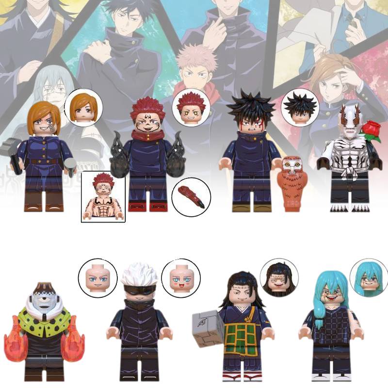 Kaisen Building Jujutsu Block Toy Mini Figures Diy Model Abs Plastic Gift Kids