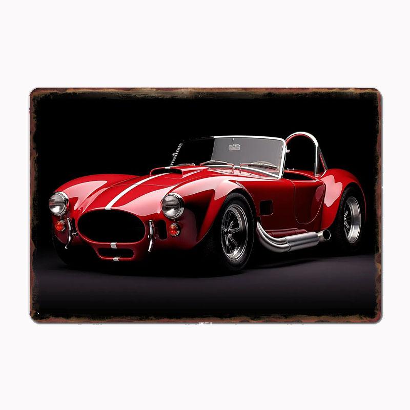 Shelby GT350 Boss Mustang Classic Cobra Racing Car Metal Poster Sign Club Mural Wall Art Plaque Tin Room Decoration Home Decor
